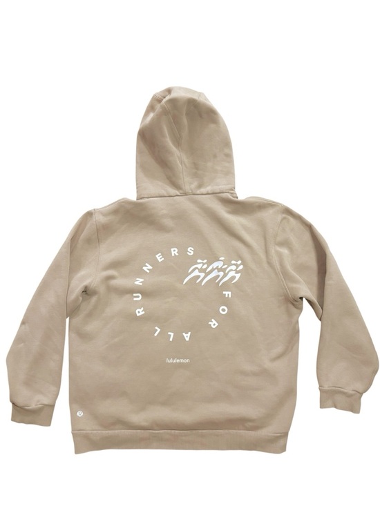 lululemon athletica Other - Lululemon Steady State “For All Runners” Graphic Pullover Hoodie Tan Size Medium